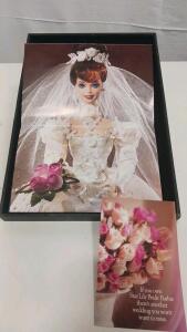 Barbie Star Lily Bride Collector Doll, 1996, Elaborate Wedding Gown, Box & Bouquet, 11.5 in
