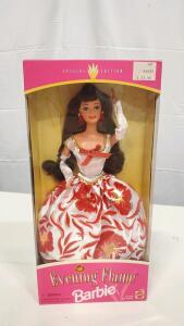 Evening Flame Barbie Special Edition 15533 Mattel 1996, Boxed, 11.5 Inch Doll, Crimson Gown