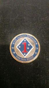 United States Marine Corps 1st Marine Division The Old Breed Official Commemorative Challenge Coin