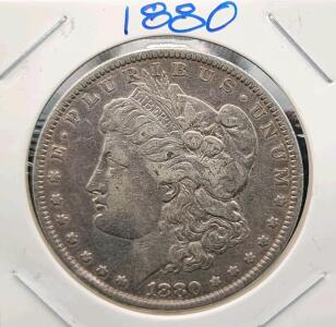 1880 Morgan Silver Dollar, Circulated