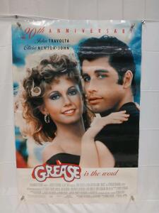 Grease 20th Anniversary 1998 Theatrical Movie Poster 27x40 in, Paramount, Travolta, Newton-John & Star Wsrs Poster