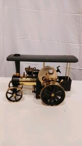 Wilesco D405 Model Live Steam Traction Engine, Brass & Black, Chain Drive, 17.7" Length