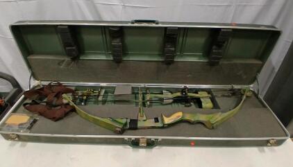 Martin Archery Compound Bow, Dual Cam, Camouflage Finish, Hard Case, Sight & Accessories