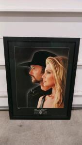 Tim McGraw & Faith Hill Signed Limited Edition Soul2Soul Tour 2000 Framed Print #110/500