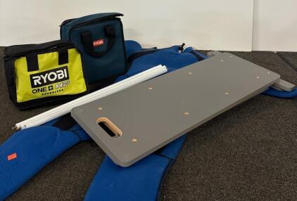 HumbleCrew WO701 Inspire Organizer Shelves, Gray/Brown, 42"x12"x35", NO Bins, Bonus Ryobi Bags, And Wetsuit