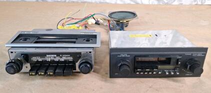 (1) Vintage Kenwood KRC-411 In-Dash Cassette AM/FM Receiver & (1) Vintagr Hitachi In-Dash AM/FM Receiver