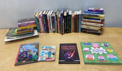 Mixed Lot 50 Kids & Teen Books: Peppa Pig, Darth Paper, Beauty and the Beast, Comics & More