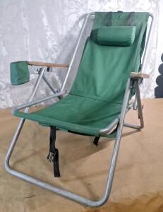 (1) Rio Beach WearEver Chair - High-Back Reclining Camping / Beach Chair W/ Backpack Straps