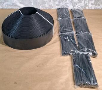 (1) 131-Foot Roll Of 4" Garden / Landscape Edging W/ Spikes, Black