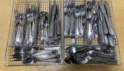 Lenox 1830 Flatware Set, 60-Piece Stainless Steel, Ornate Floral Design, Circa 1925-1930