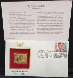 (1) Big Band Leaders Glenn Miller Gold Stamp Replica