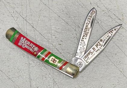 (1) Kissing Crane 2015 Limited Edition Christmas Folding Pocket Knife