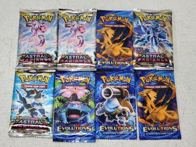 8 Packs of Pok&eacute;mon Booster Card Trading Game Reproduction Replicas
