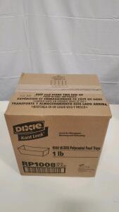 (2) Boxes Of Dixie Kant Leek 1000 each (4/250) Polycoated Food Trays