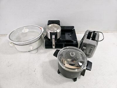 Dazey Chef's Pot/Stocker DCP-6 Electric Multi-Cooker, 6 Qt, Adjustable Temp, Accessories