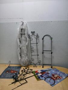 Patriotic Garden Flag Set with 3 Seasonal Flags and 3 Metal Stands, Decorative Designs Included