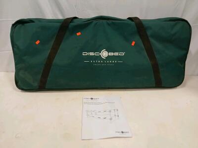 Disc-O-Bed Extra Large Round End Bunk Cot System, Tan/Green, 500lb Capacity, Carry Bag Included
