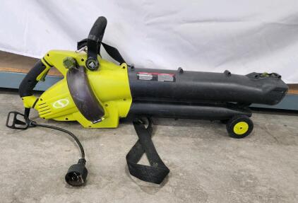 Sun Joe SBJ702E 3-in-1 Electric Blower/Vacuum/Mulcher, 180 MPH, 12A Motor