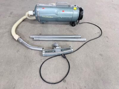 Electrolux 1205 Canister Vacuum Cleaner, Power Nozzle, Vintage Metal Body, Attachments Included