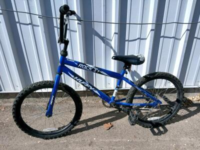 Huffy Rock It BMX 20" Boys' Bike, Steel Frame, Single-Speed, Blue, Rear Coaster Brake