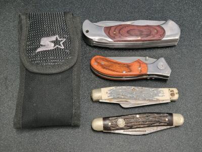 (4) Assorted Pocketknives Including: (1) Winchester 3-Blade Folder, (1) Winchester Pocket Knife, & More!