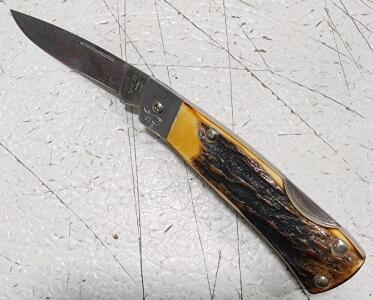(1) Case XX Stag Antler Handle Pocket Knife