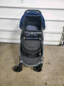 Graco Modes Single Stroller, Black/Blue, 5-Point Harness, Large Basket, Child Tray