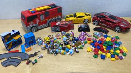 Large Mixed Lot &ndash; Fire Truck, Sports Cars, My Little Pony, Action Figures, Manipulatives Toys