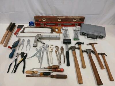 Large Mixed Hand Tool Lot &ndash; Hammers, Pliers, Screwdrivers, Freem Case, Fuller NO.112 Included