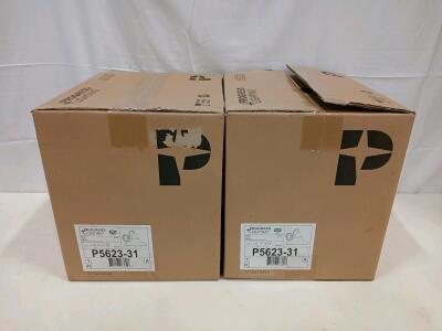 (2) Progress Lighting P5623-31 Black Outdoor Wall Light Fixture, Aluminum, 12"x10.5"x13.25", 100W Max