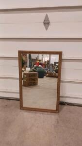 Ornate Baroque Style Wall Mirror, Gold-Tone Frame, Approx. 36"x24", Decorative Accent
