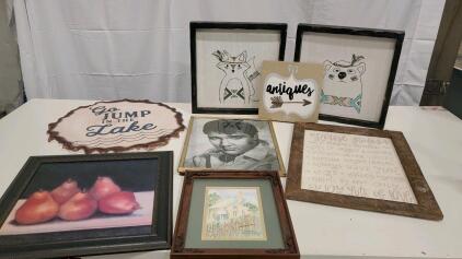 Assorted Lot Of Wall Decor Assorted Sizes