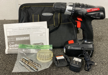 Drill Master 18-Volt Cordless Driver - New Condition, Powers On!