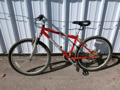 Mongoose Pro DX 3.3 Mountain Bike, 26" Wheels, Front Suspension, 21-Speed, Red