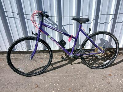 Roadmaster Mt. Fury 26" Steel Mountain Bike, 18-Speed, Purple, Thumb Shifters, Kickstand