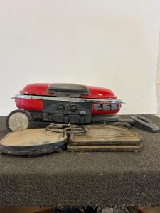 Coleman RoadTrip LXE Portable Propane Grill, 2 Burners, 20,000 BTU, Red, Grates + Griddle
