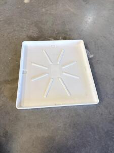 Large Plastic Utility Containment Tray, Approx. 30"x32", White, Heavy-Duty, Reinforced