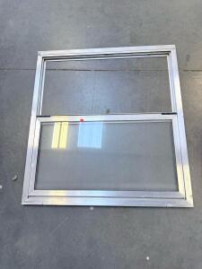 48"x48" Aluminum Horizontal Sliding Window, Single Pane, Bare Frame