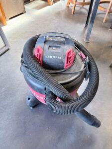 Craftsman Wet/Dry Shop Vacuum, 9-12 Gallon, 4.25-6 HP, Corded, Rolling Base, Black/Red