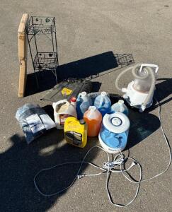 Mixed lot of garden accessories and automotive utilities