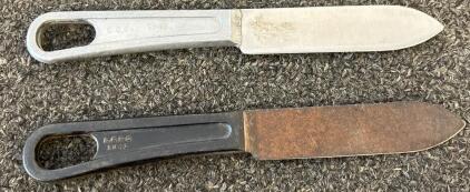 WWII U.S. Army Mess Kit Knives, 1943 L.F.&C., 1945 C.C.Co., Stamped Issue, Original