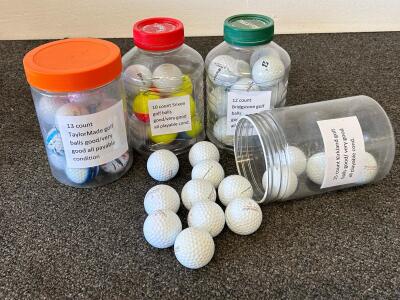 Mixed Lots Kirkland, Srixon, Bridgestone, TaylorMade Golf Balls - 10-15 Balls Per Container