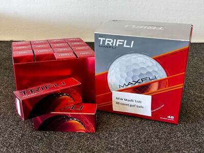Maxfli Trifli 3-Piece Ionomer Golf Balls, 48-Pack, Gloss White, New in Box