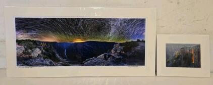 (2) Vince Farnsworth Signed Print: Swirling Summer Stars & The Dragons Tongue