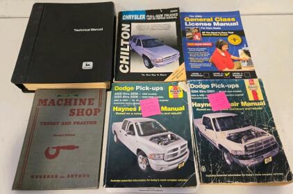 John Deere 170 Skid-Steer, Dodge & Chrysler Truck Repair Manuals, Machine Shop, ARRL Guide