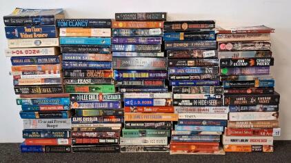 75+ Mass Market Paperback Books - Clancy, Patterson, Roberts, Mystery Thriller Mix