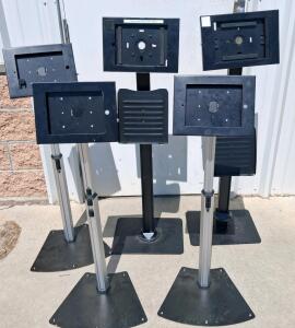 Mount-It! Freestanding Tablet Kiosk Stands, Locking Enclosure, Adjustable Height, Qty 5