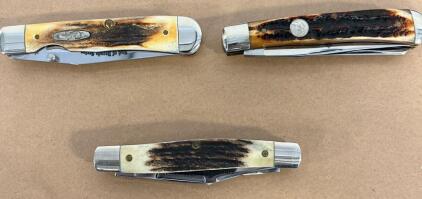 Smith & Wesson 1995 First Production Run Stockman Folding Knife (Stag/Antler Handle)