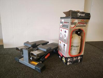 Roundup 1 Gallon Deluxe Pump Sprayer & Compact Hydraulic Mini Stepper Exercise Machine