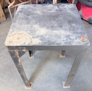 Heavy-Duty Steel Work Table, 24"x24" Top, 34" Height, Welded Construction, Industrial